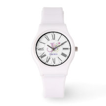 ローマ数字デザイン(イニシャルと名前のウォッチ付き)