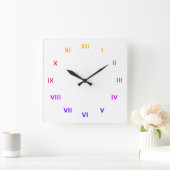 ローマ数字プラスチックアンティーク壁時計 スクエア壁時計 (ホーム)