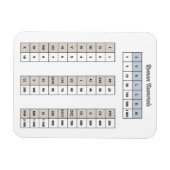 ローマ数字マグネット マグネット (横)