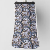 ローマ数字ヴィンテージギア時計 ゴルフヘッドカバー (回転90)