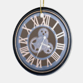 ローマ数字ヴィンテージギア時計 セラミックオーナメント (左)