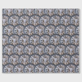 ローマ数字ヴィンテージギア時計 ラッピングペーパー (フラット)