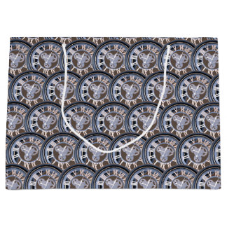 ローマ数字ヴィンテージギア時計 ラージペーパーバッグ