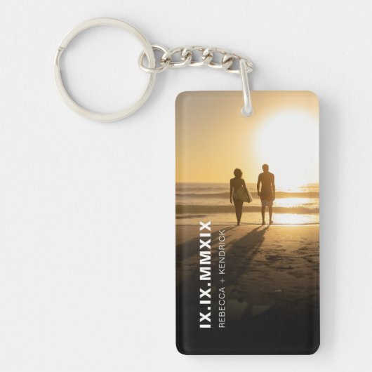 ローマ数字記念日スペシャル日付誕生日 キーホルダー (正面)