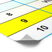 ローマ数字1～20のチャート・ポスター ポスター (角)