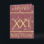 ローマ数字21歳の誕生日グリーティングカード カード<br><div class="desc">ローマ与えに関連する最も有名な色のWowファクター、このカードは間違いなく目のキャッチャーと愛する人の21歳の誕生日として重要な日のための素晴らしいノベルティになるだろう</div>