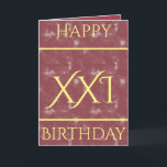 ローマ数字21歳の誕生日グリーティングカード カード<br><div class="desc">ローマ与えに関連する最も有名な色のWowファクター、このカードは間違いなく目のキャッチャーと愛する人の21歳の誕生日として重要な日のための素晴らしいノベルティになるだろう</div>