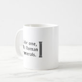 ローマ数字 コーヒーマグカップ (正面左)