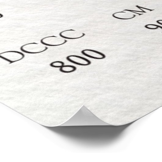 ローマ数字 ポスター (角)