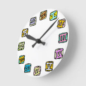 ローマ数字 ラウンド壁時計 (傾斜)