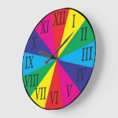 ローマ数字(ROMAN NUMBERS)カラー見本 ラージ壁時計 (傾斜)