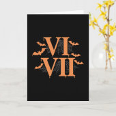 ローマ数字 Vi Vii 67 ミーム Gen Alpha ハロウィン カード (黄色い花)