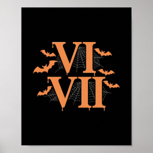 ローマ数字 Vi Vii 67 ミーム Gen Alpha ハロウィン ポスター