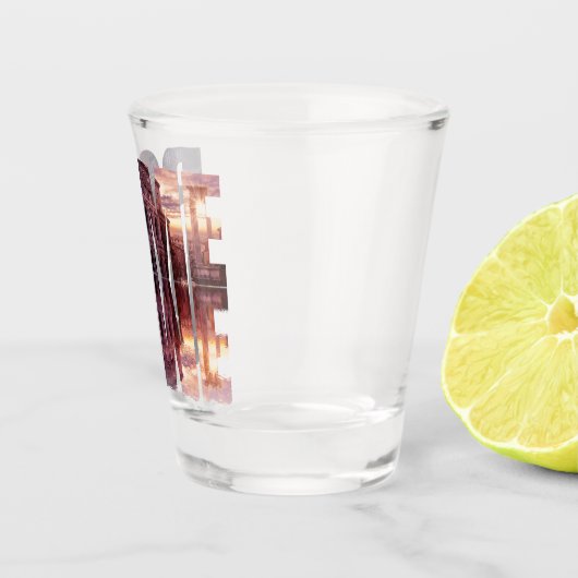 ローマ文字とコロシアム土産 ショットグラス (右)