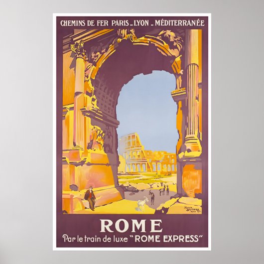 ローマ旅行ポスター ローマ美術 古代イタリア プリント (正面)