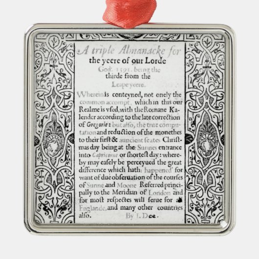 ローマ暦へのFrontispiece、1591年 メタルオーナメント (正面)