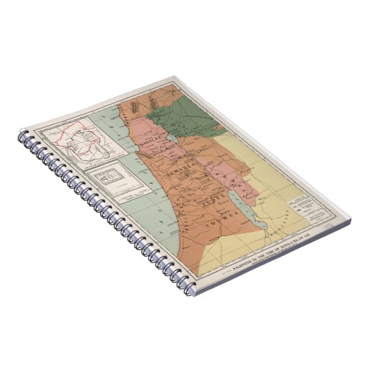 ローマ期間のパレスチナの地図の間のエルサレム ノートブック (右側)