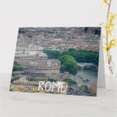 ローマ歴史都市中心部の上からの眺め カード (黄色い花)