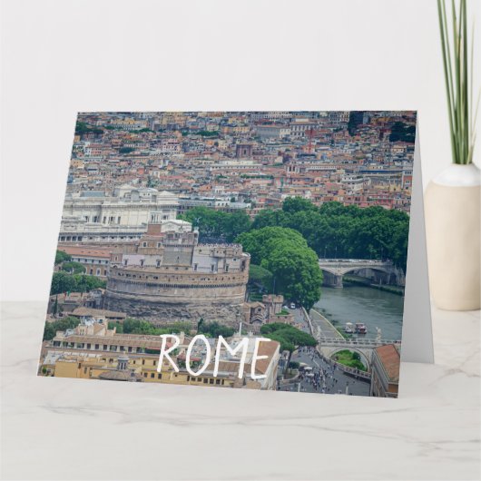 ローマ歴史都市中心部の上からの眺め カード (正面)