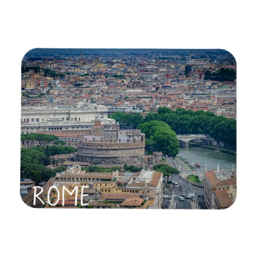 ローマ歴史都市中心部の上からの眺め マグネット (横)