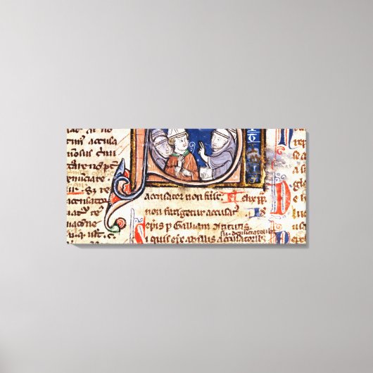ローマ法王グレゴリーを描いた歴史のあるイニシャル'S' キャンバスプリント (正面)