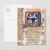 ローマ法王グレゴリーを描いた歴史のあるイニシャル'S' ポストカード (正面/裏面)