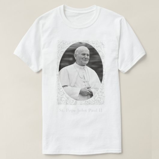 ローマ法王ヨハネ・パウロ2世 Tシャツ (デザイン正面)