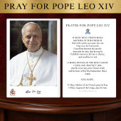 ローマ法王レオ14世の聖カードのための祈りの言葉 名刺