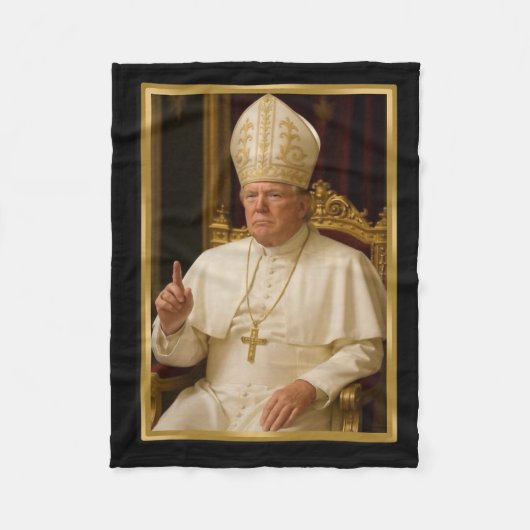 ローマ法王Tシャツ会長トランプTees 2025 2 フリースブランケット (正面)