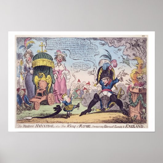 ローマ王、1814 – ナポレオンを示す漫画 ポスター (正面)