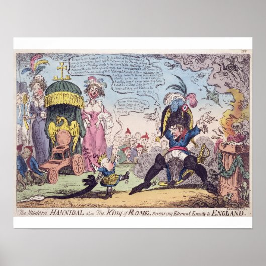 ローマ王、1814 – ナポレオンを示す漫画 ポスター (正面)