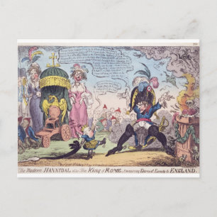 ローマ王、1814 – ナポレオンを示す漫画 ポストカード