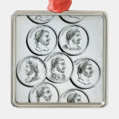 ローマ皇帝のポートレート メタルオーナメント (正面)