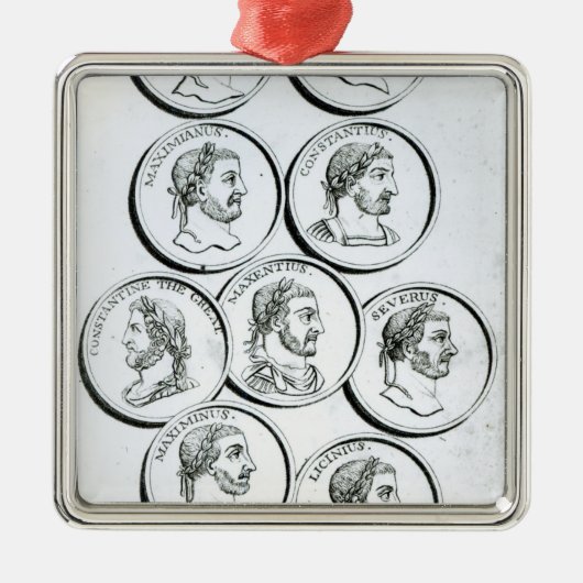 ローマ皇帝のポートレート メタルオーナメント (正面)