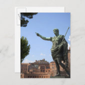 ローマ皇帝の像ローマンフォーラム近く ポストカード (正面/裏面)