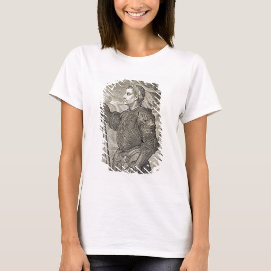 ローマ皇帝クラウディウス・シーザー41 - 54 AD Tシャツ (正面)