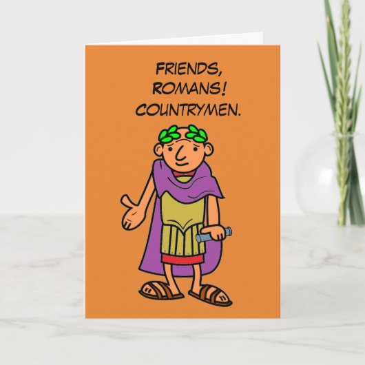 ローマ皇帝ハッピーバースデーの挨拶 カード (正面)