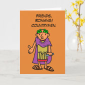 ローマ皇帝ハッピーバースデーの挨拶 カード (黄色い花)