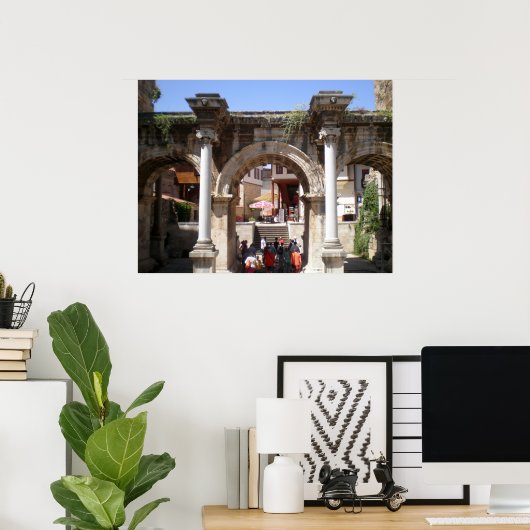 ローマ皇帝ハドリアの門 ポスター (ホームオフィス)