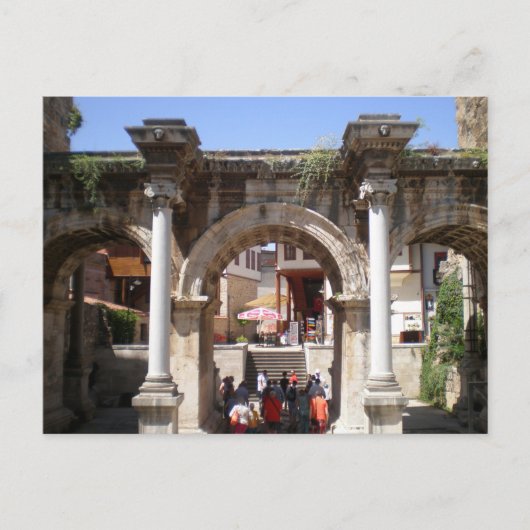 ローマ皇帝ハドリアの門 ポストカード (正面)