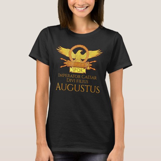ローマ皇帝 カエサル アウグストゥス 古代ローマ Tシャツ (正面)