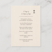 ローマ祈りの言葉カードのセント・クレメントの祈りの言葉 プレイスカード (裏面)