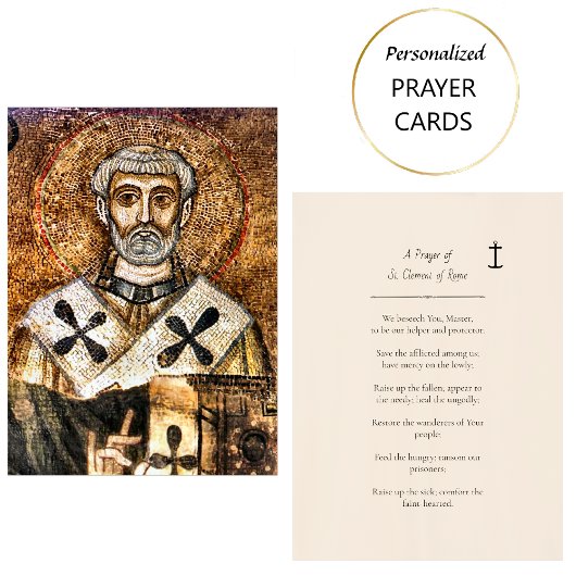 ローマ祈りの言葉カードのセント・クレメントの祈りの言葉 プレイスカード