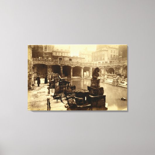 ローマ素晴らしン風呂（写真付き） キャンバスプリント (正面)