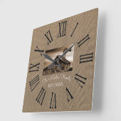 ローマ素朴数字の壁時計 スクエア壁時計 (傾斜)