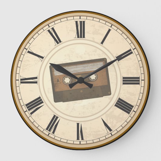 ローマ素朴数字カユニークセッテ ラージ壁時計 (正面)