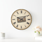 ローマ素朴数字カユニークセッテ ラージ壁時計 (ホーム)