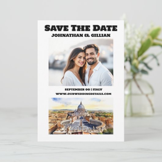 ローマ結婚の水の色のアトラクション写真 セーブザデート (スタンド正面)