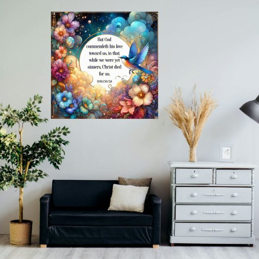 ローマ聖句聖なる書物、 経典アールヌーボーフローラ復活祭 ポスター