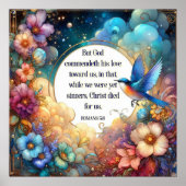 ローマ聖句聖なる書物、 経典アールヌーボーフローラ復活祭 ポスター (正面)